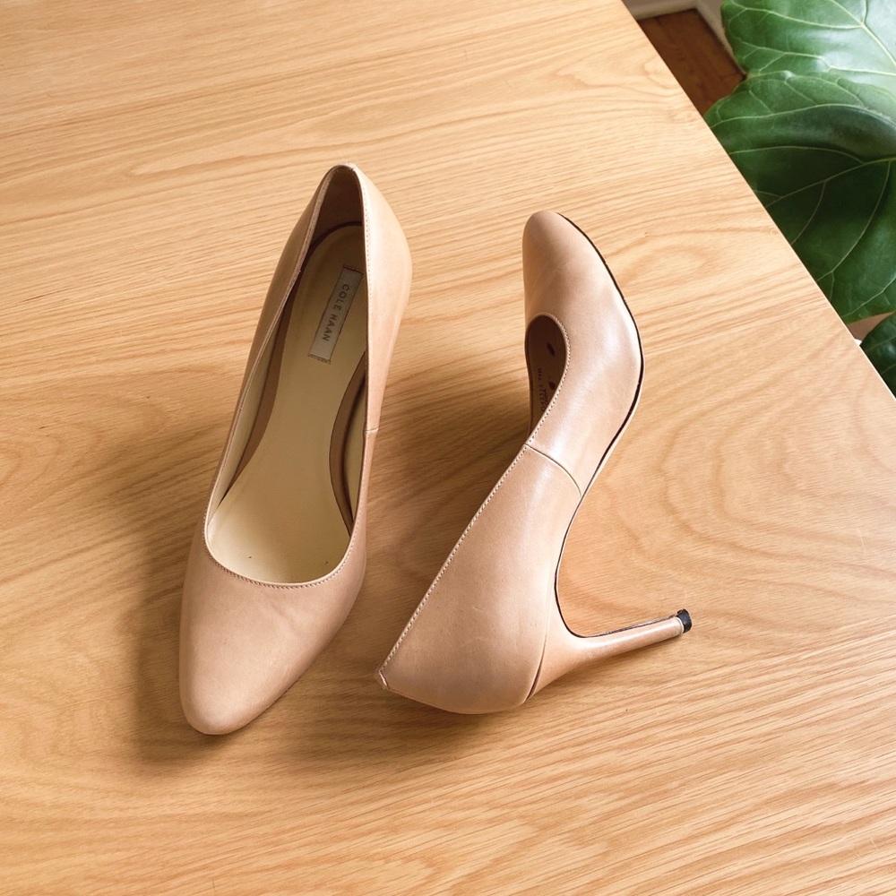 Nude Leather Heels